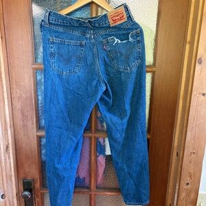 Levi's Men's Dark Blue Relaxed Fit Denim Jeans